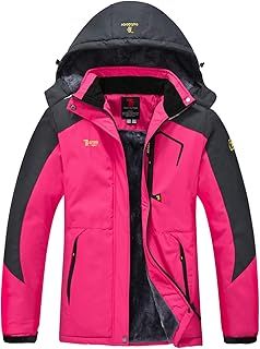 YSENTO Womens Waterproof Ski Jacket Winter Fleece Outdoor Mountain Jacket and Coat with Hood