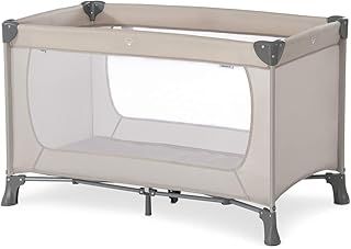hauck Dream N Play, Beige - Travel Cot with Transport Bag for Babies & Toddlers, Lightweight, Fast & Compact Folding, 120cm x 60cm, from Birth up to 15 kg