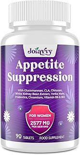 Appetite Suppressants for Women, Natural Fat Burner That Work Fast, High Dose in Glucomannan Konjac Root, Green Tea Extract for Weight Management, Metabolism Booster, Keto Friendly (90 Tablets)