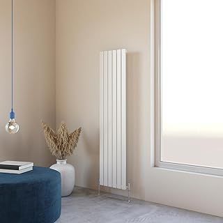 Flat Panel Radiator 1600x408mm Vertical Design Single Tall Upright White Central Heating Rad UK