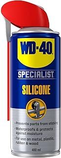 WD-40 Specialist Silicone Spray Lubricant 400ml Can - Versatile All-Weather Protection for Extended Tool Life, Repels Moisture, Dust, and Grime - Smart Straw Applicator Included