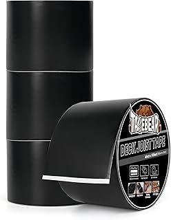 TAPEBEAR Joist Tape 100mm x 15m, Deck Joist Sealant Flashing Tape for Waterproofing Wood Decks, Beams, Roofs - 4 Rolls