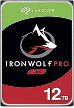 Seagate IronWolf Pro, 12 TB, NAS Internal Hard Drive, CMR 3.5 Inch, SATA 6 Gb/s 7,200 RPM, 256 MB Cache, for RAID Network Attached Storage, 3 years Rescue Services, FFP (ST12000NE0008)