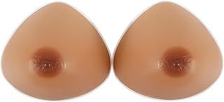Vollence Triangle Silicone Breast Forms Fake Boobs Artificial False Breast for Mastectomy Prosthesis Transgender Transvestite Crossdressers Cosplay CD