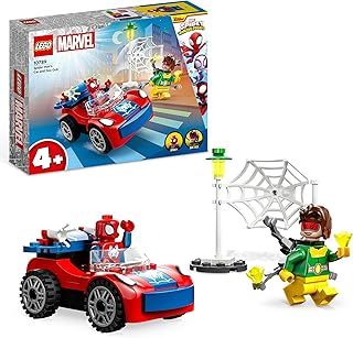 LEGO 10789 Marvel Spider-Man's Car and Doc Ock Set, Spidey and His Amazing Friends Buildable Toy for Kids 4 Plus Years Old with Glow in the Dark Pieces