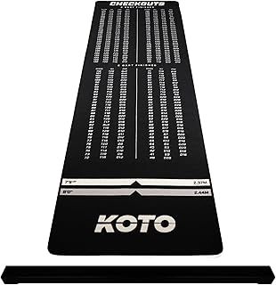 KOTO - Oche Carpet Checkout + Oche 285 x 80 cm, Incl. Score Indicator, Non Slip Carpet Dart Mat, Professional Dart Mat, Protect Floor & Darts