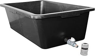 Versatile Large 90L Dog Bath/Pool/Tub - Suitable for Small to Large Breeds - with Drain Plug & Premium Connector - Perfect for medium and large dog breeds - Durable, Easy to Store. Set by MYPURECORE