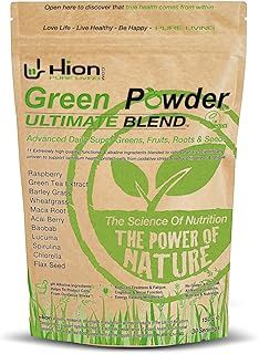 Hion Green Powder – Ultimate Blend – The UKs #1 Super Greens Powder. No Useless Filler. The Original, Industry Leading superfood Powder.