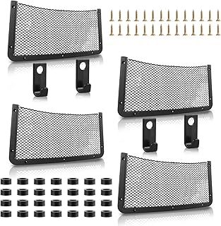AHAQU 4pcs Storage Nets for Campervans, 42x21cm Elastic Storage Net with Plastic Frame, Van Motorhome Caravan Boat Car Storage Solutions Accessories for Storing Phone, Water Bottle, Toiletry