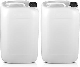25L Water Container, Plastic, Tamper Proof Screw Cap, Large Water Jerry Can Tank for Water Storage, Water Tank, Camping, Car Washing, UN Approved, Food Grade & Stackable. (2)