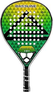 BAS3LINE VIPER 3k Adults Padel Racket - Professional Grade Carbon Fibre Paddle Rackets - Light & Strong -Includes Branded Protective Racket Bag