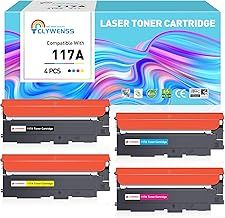 117A Toner Cartridges Compatible with HP 117A for Color Laser 150nw 150a MFP 179fnw 179fwg 178nw 178nwg 150 178 179 Printer W2070A W2071A W2072A W2073A (4-Pack, Black Cyan Magenta Yellow)