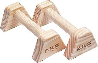RAMASS Fitness Push Up Bars, Wooden Mini Parallettes, Gymnastics Bars, Calisthenics