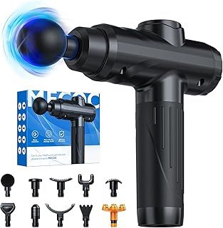 Massage Gun, Deep Tissue Percussion Massager for Pain Relief, Super Quiet Portable Body Relaxation Electric Muscle Massage Gun with 12 Attachment 30 Speed
