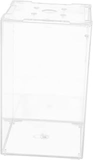 FONDOTIN Fish Tank Clear Betta Tank Fish Bowl Transparent Betta Tank Clear Aquarium Tank Tabletop Betta Tank Small Betta Tank Fish Accessories Betta Bowl Acrylic Delicate Office Supplies
