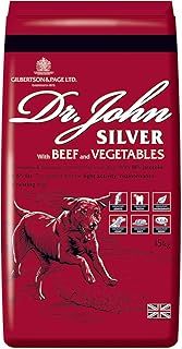 Dr John Silver Dry Dog Food 15kg - Beef with Vegetables - Complete Dog Biscuits 15kg - Senior and Adult Dog Food for Light Activity, Maintenance and Resting Dogs