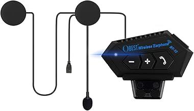 Motorcycle Helmet Bluetooth Earphones, Dustproof and Sun Protection Wireless Earphones with Long Battery Life, Noise Reduction Function and Hands-Free Communication System