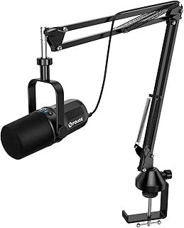 FDUCE SL40+ Gaming Microphone Kit,USB/XLR microphone set for podcasting,gaming&streaming,Mic Boom Arm Stand Dynamic,Built-in headphone output,mute button,gain button