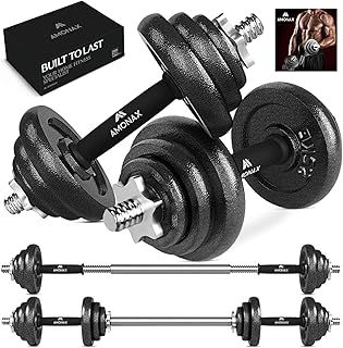 20kg 30kg Cast Iron Adjustable Dumbbells Weight Set, Barbell Set Men Women, Strength Training Equipment Home Gym Fitness, Dumbell Pair Hand Weight, Bar Bells Free Weights for Weight Lifting