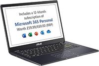 ASUS Vivobook 14 E410KA 14" Full HD Laptop with Microsoft Office 365 (Intel Celeron N4500, 4GB RAM, 128GB eMMC, Windows 11 S Mode) Ships with 1 Year Microsoft Office Subscription