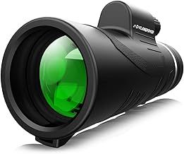 10X42 HD Clear Dual Focus Monocular Telescope, Compact BAK4 Multi-coated Zoom Optical Lens Scope Ideal for Hunting Camping Hiking, Sporting Events black
