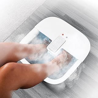 Sharper Image Soothing Foot Massager Heated Bubble Home Spa Massaging Soak Bath