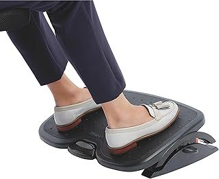 Kensington Adjustable Ergonomic Foot Rest - SoleMate Plus under desk foot rest for improved posture, siatica and orthopedic relief - Black (K52789WW),55 x 36 x 9 cm