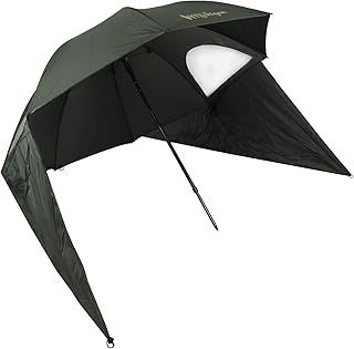 Fishing Umbrella Shelter with Top Tilt Tent/Brolly/Bivvy with FREE Carry Bag, Olive Green, 75" or 86"