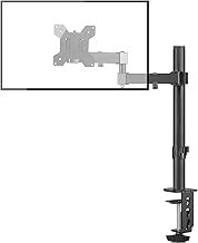 Single Monitor Arm Desk Mount, Max. Load 10kg, Adjustable Mount with Tilt Swivel Rotation for 13-32 inch LCD LED Screens, 2 Mouting Options, Vesa 75x75/100x100mm