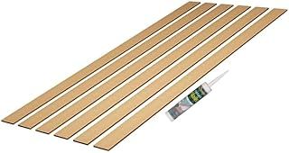Wall Panelling kit, Pk 5 1000 x 100 x 9mm MDF, Feature Wall Stripwood Pack & Adhesive Included, Simple mounting Set