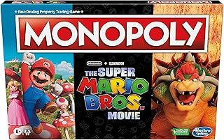Monopoly The Super Mario Bros. Movie Edition Kids Board Game | Family Games for Super Mario Fans | Includes Bowser Token | Ages 8+ | 2-6 Players