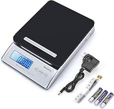 MUNBYN Digital Postal Scales, Parcel Postage Shipping Scale 30kg 66lbs Electronic Mail Scale with Hold and Tear Function, Includes Tape measure, AC Adapter and 1.5Vx3AAA