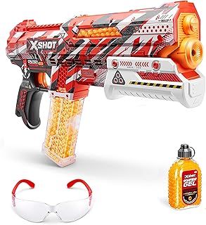 XSHOT Hyper Clutch Blaster, Semi and Fully Automatic Manual Prime Blaster & 5,000 Pellets, 100 Capacity Hopper & 400 Capacity Mag, Eyewear, Ages 14 & Up by ZURU