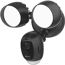 EZVIZ Wired Floodlight Security WiFi Camera Outdoor, Smart PIR Detection, FHD 1080P, 2000 Lumens, 25M Starlight Colour Night Vision, Weatherproof, Two-Way Talk, SD Card/Cloud Storage, Hardwired |LC1C