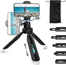 Phone Tripod, RealPlus Flexible Mini Tripod for iPhone Android Phones Small Camera with Carrying Bag-Gift for Women & Men
