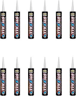 12 x Clear Everbuild Stixall MS Polymer Grab Sealant Adhesive - 290ml by Everbuild