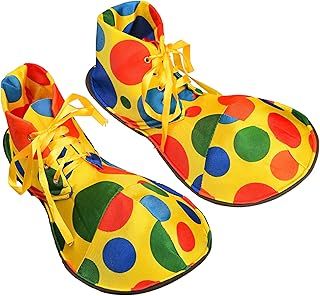 NAUZE Clown Shoes Clown Costume Supplies Large Rainbow Clown Shoes for Halloween Party Clown Dress Up Accessories Cosplay Costume Props