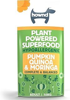 HOWND Vegan Dog Food - Plant Powered Superfood Hypoallergenic Dry Dog Food - Pumpkin & Quinoa Adult - 10KG