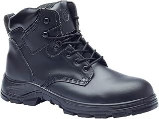 Blackrock Trekking Boot S3 Water Resistant Safety Boots with Anti Static Protection, Black Leather Safety Hiker with Steel Toe Cap & Protective Steel Midsole,Ankle Support,Lightweight Safety Work Boot