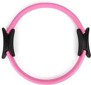 Phoenix Fitness Pilates Ring - Double Handle Exercise Circle Fitness Magic Circle Resistance Ring Dual Grip for Yoga Core Training - 15 Inch