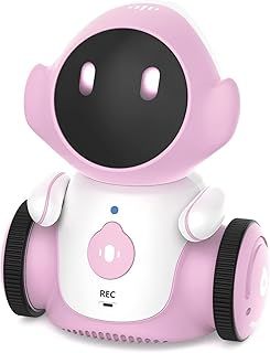 GILOBABY Robot Toys, Rechargeable Smart Talking Robotic for Kids, Intelligent Robot with Voice Controlled Touch Sensor, Dancing, Singing, Recording, Repeat, Gifts for Girls Age 6-12 (Pink)
