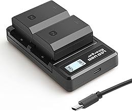 2 Pack NP-FZ100 Battery and Charger for Sony A7III A7IV A7RIII A7R3 A7R IV A7C A7S, FX3, FX30, ZV-E1, A6600 A6700, Alpha 9, Alpha 9S, A9S, A7R4 Camera