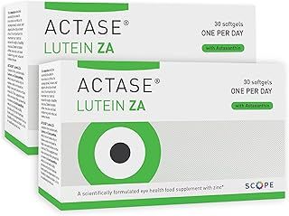 Actase ZA - Double Pack - Scientifically Formulated Lutein and Zeaxanthin Eye Care Supplement with Added Vitamins to Maintain Healthy Vision - 2x30 Softgels