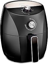 Crux 3.5 L Manual Air Fryer, Faster Pre-Heat, No-Oil Frying, Fast Healthy Evenly Cooked Meal Every Time, Dishwasher Safe Non Stick Pan and Crisping Tray for Easy Clean Up, Stainless Steel/Black