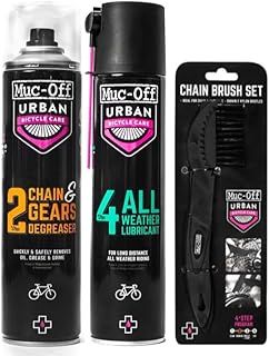 Muc Off Complete Bike Care Kit - Muc-Off Chain & Gear Degreaser, All-Weather Lubricant, and Premium Chain Brush Set - Essential Bicycle Maintenance Bundle for All Riders & Conditions