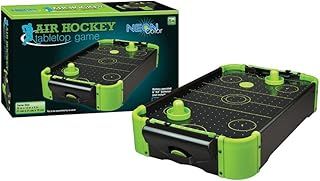 Funtime Gifts Air Hockey Table | 20-inch Neon Version Table Top Family Game