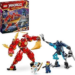 LEGO NINJAGO Kai’s Elemental Fire Mech, Action Figure Building Set from Dragons Rising, Ninja Toy for 7 Plus Year Old Boys & Girls with Kai and Zane Character Minifigures, Birthday Gift Idea 71808