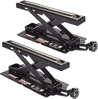 Trend Set of 2 Adjustable Benchtop Mitre Saw Roller Stands, 62kg Capacity and Height Adjustment from 50mm to 160mm, R/Stand/A/2