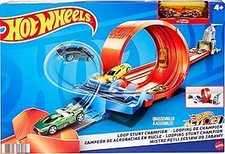 Hot Wheels Loop Stunt Champion Track Set with Dual-Track Loop, Dual Launch, Spring Ramp & 1 Hot Wheels Car for Kids 4 Years Old & Older, GTV13