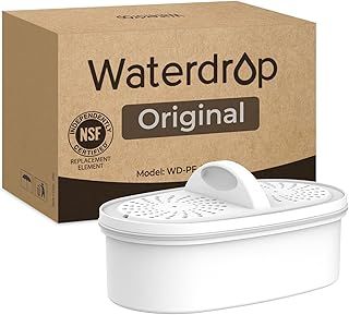 Waterdrop WD-PF-01A Plus NSF Certified Replacement Filters for All Waterdrop Jug Filtration System, Last Up to 3 Months or 757 Liters (1)